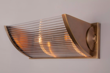 NIZZA I - Handmade brass wall light by Patinas Lighting - view 3